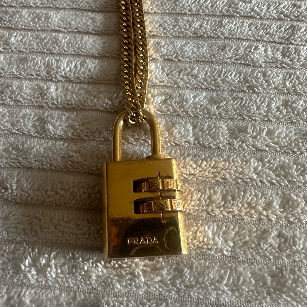 Prada Gold Lock for Purse OR Pendant Necklace